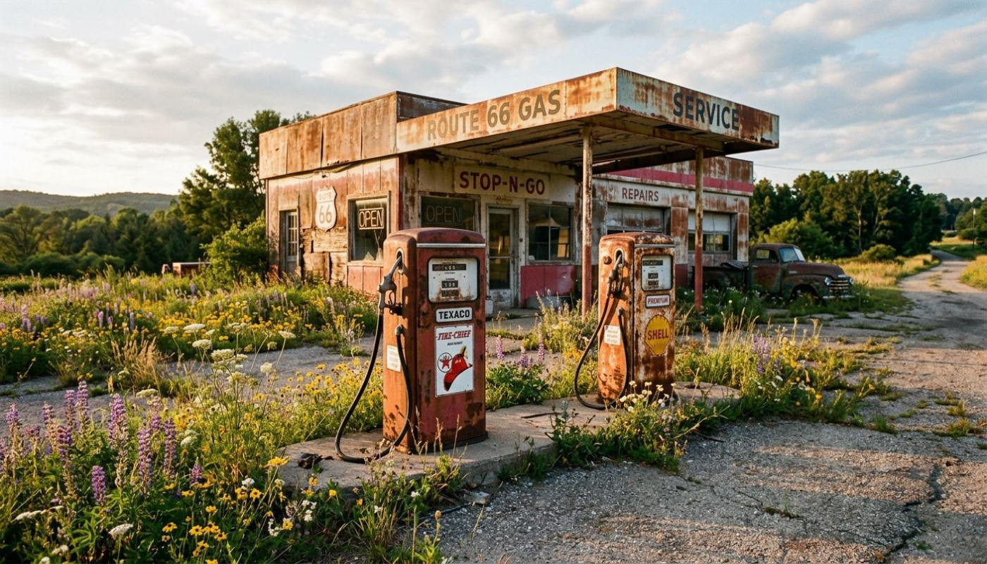 Comment les stations-service abandonnées racontent l'histoire des routes de vacances ?